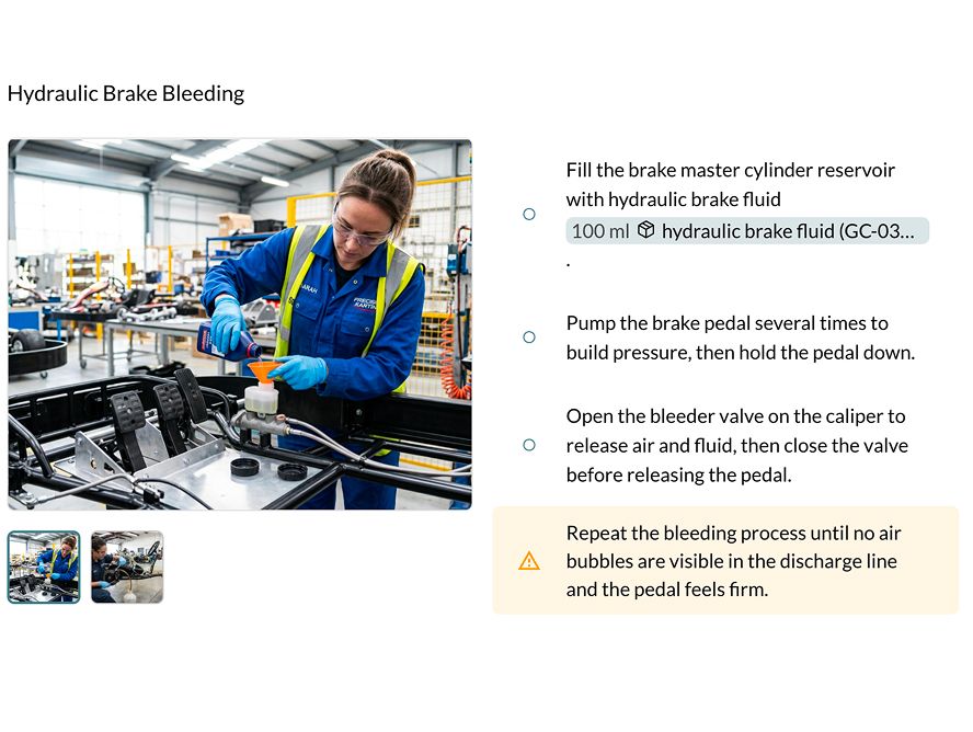 Work instructions in Threaded